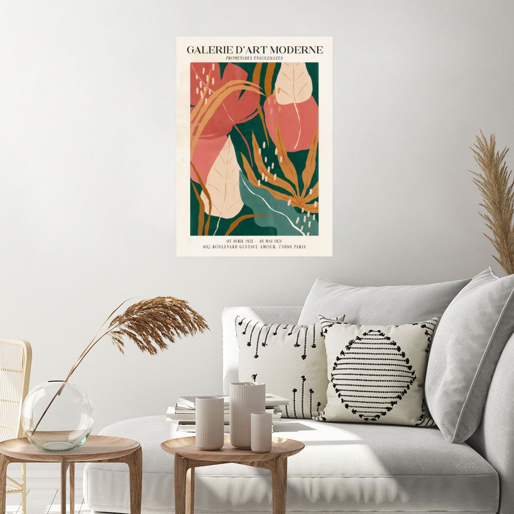 Affiche Feuilles abstraites