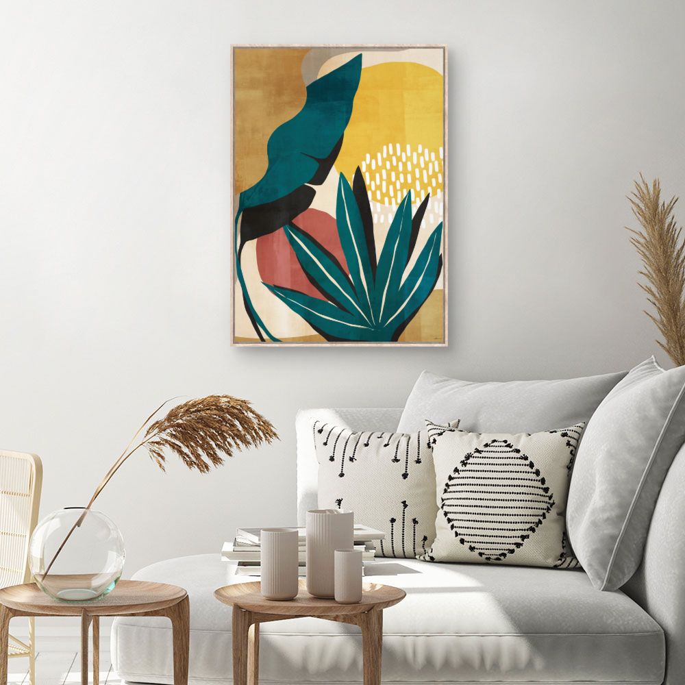 Tableau Motifs botaniques colorés