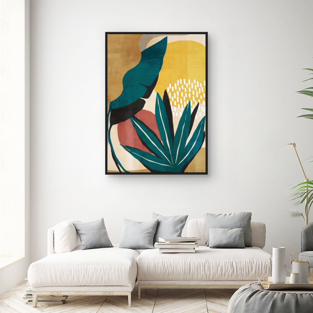 Tableau Motifs botaniques colorés