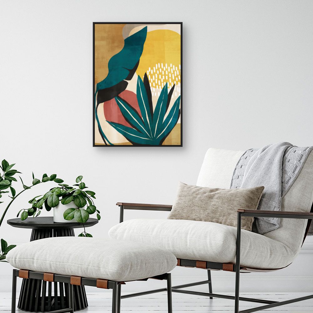 Tableau Motifs botaniques colorés