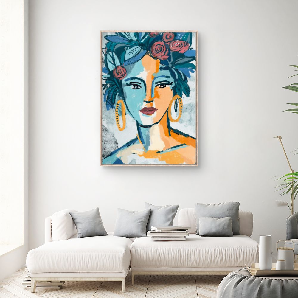 Tableau Portrait bohème vibrant