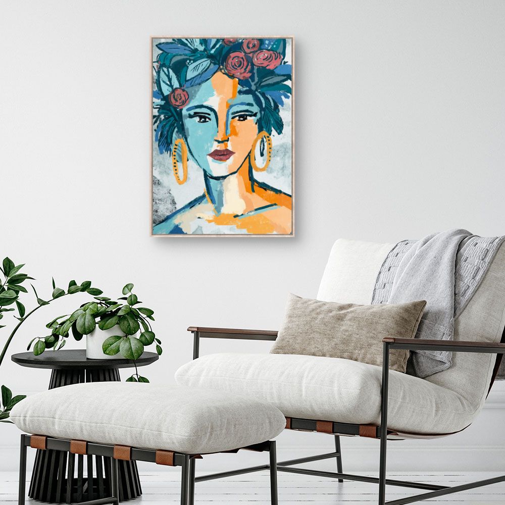 Tableau Portrait bohème vibrant