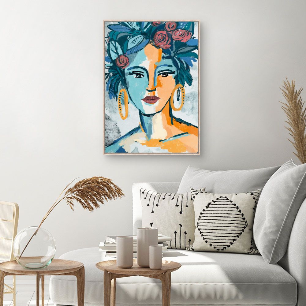 Tableau Portrait bohème vibrant