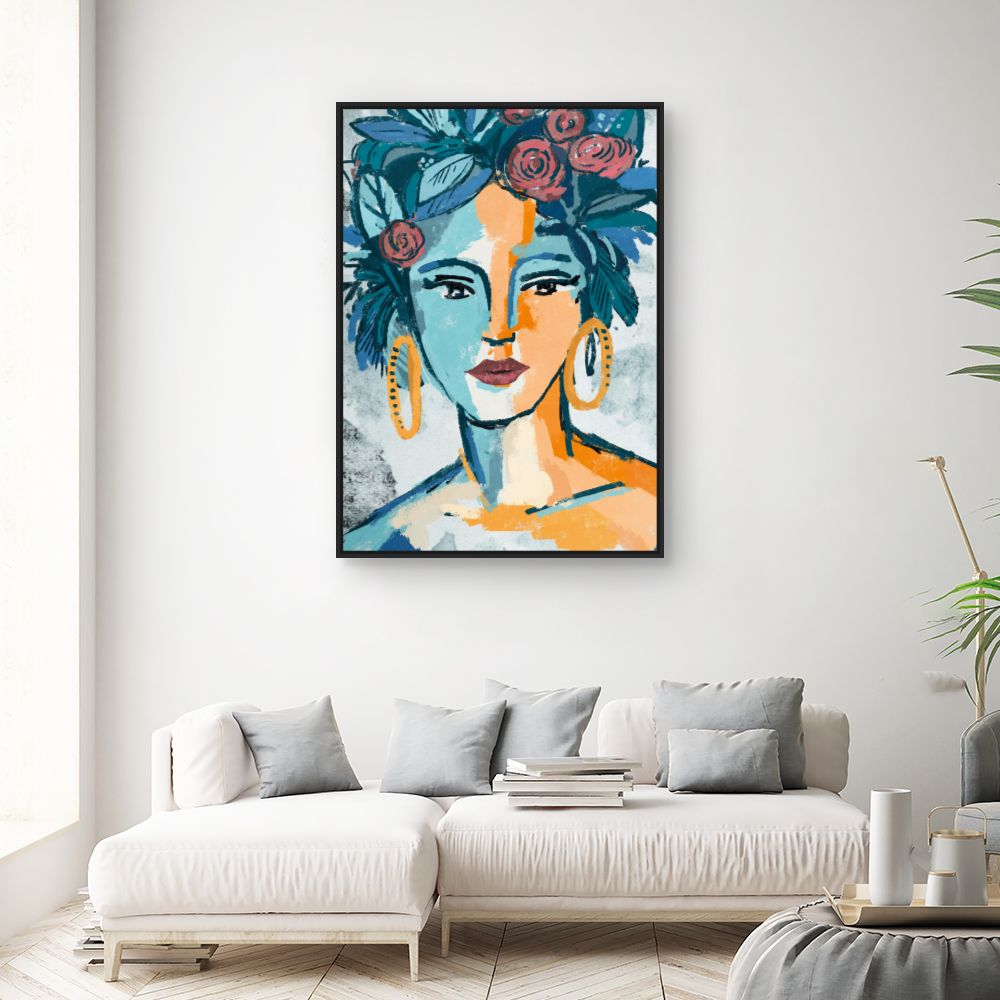 Tableau Portrait bohème vibrant