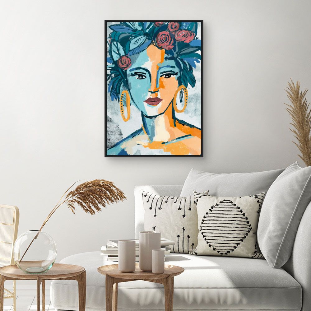 Tableau Portrait bohème vibrant