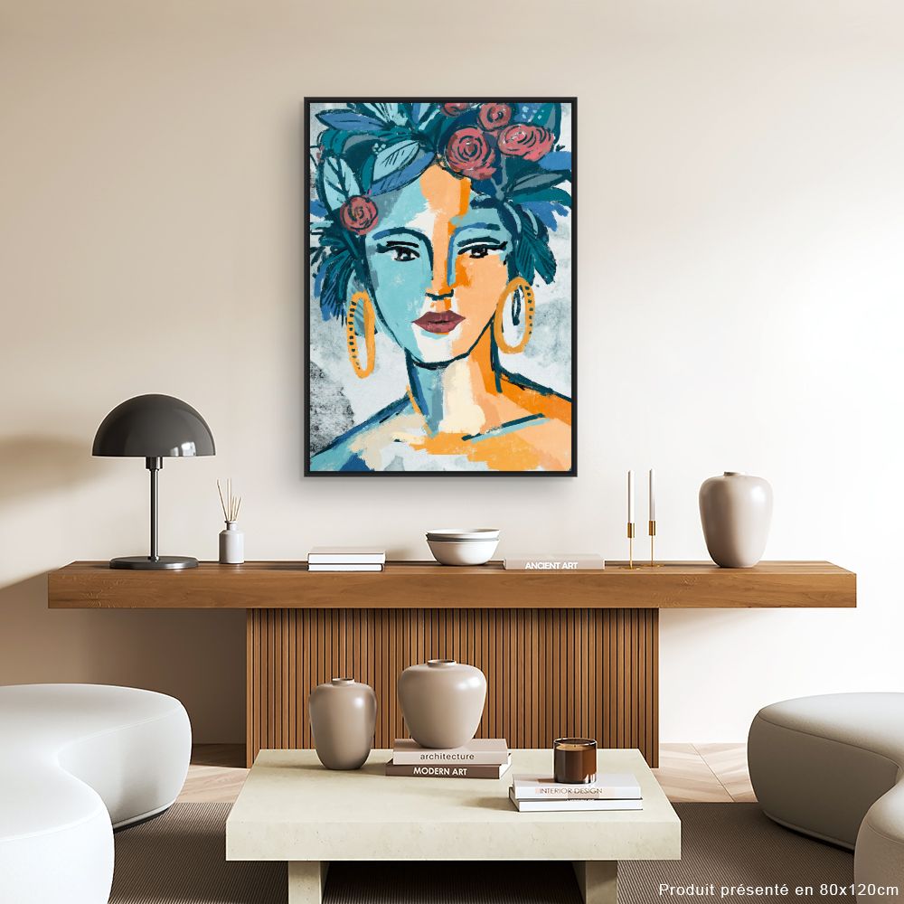 Tableau Portrait bohème vibrant