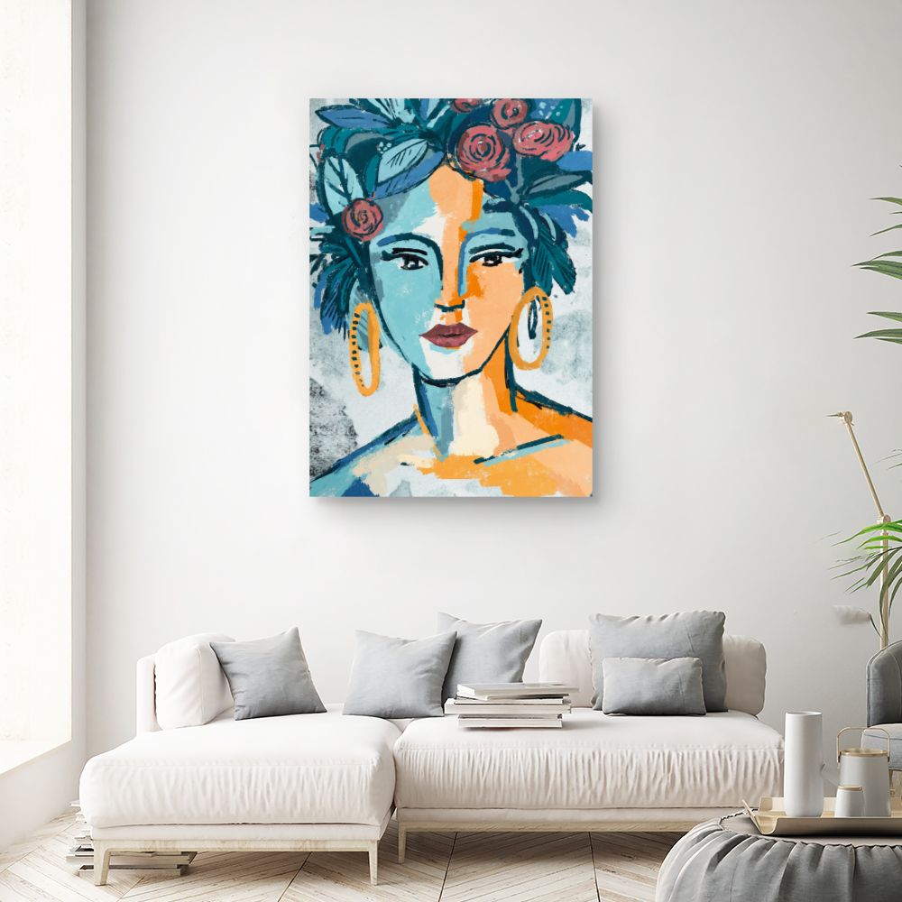 Tableau Portrait bohème vibrant