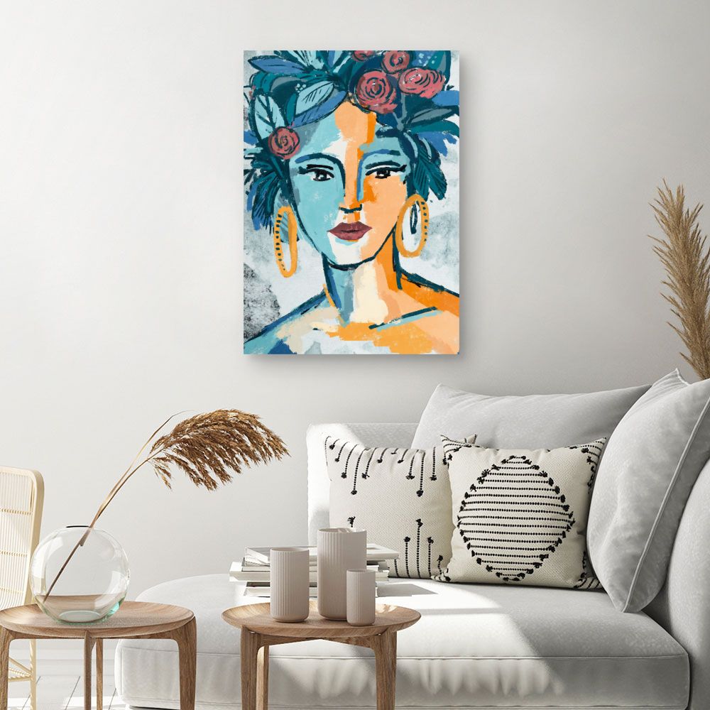 Tableau Portrait bohème vibrant
