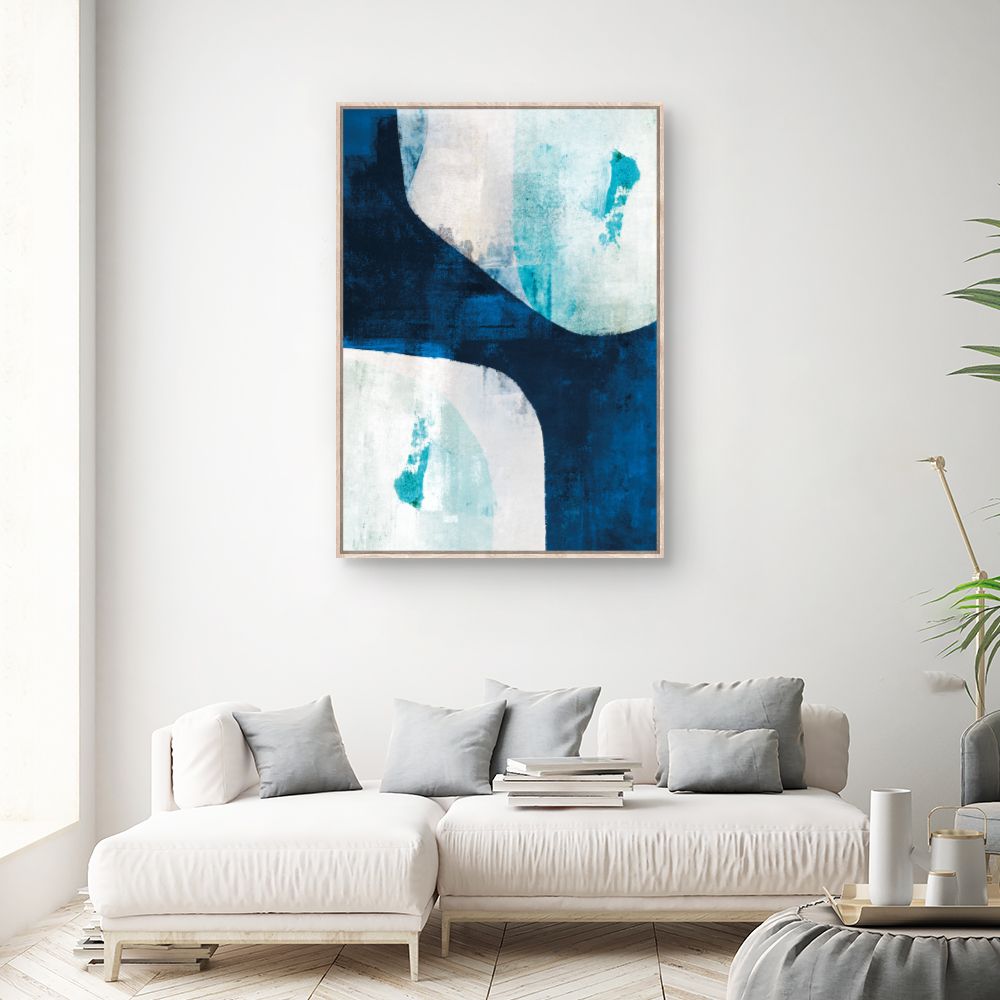 Tableau Abstraction bleue moderne