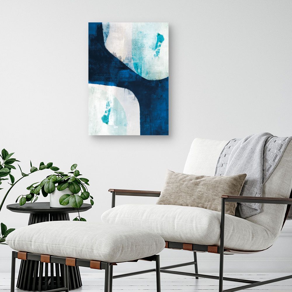 Tableau Abstraction bleue moderne