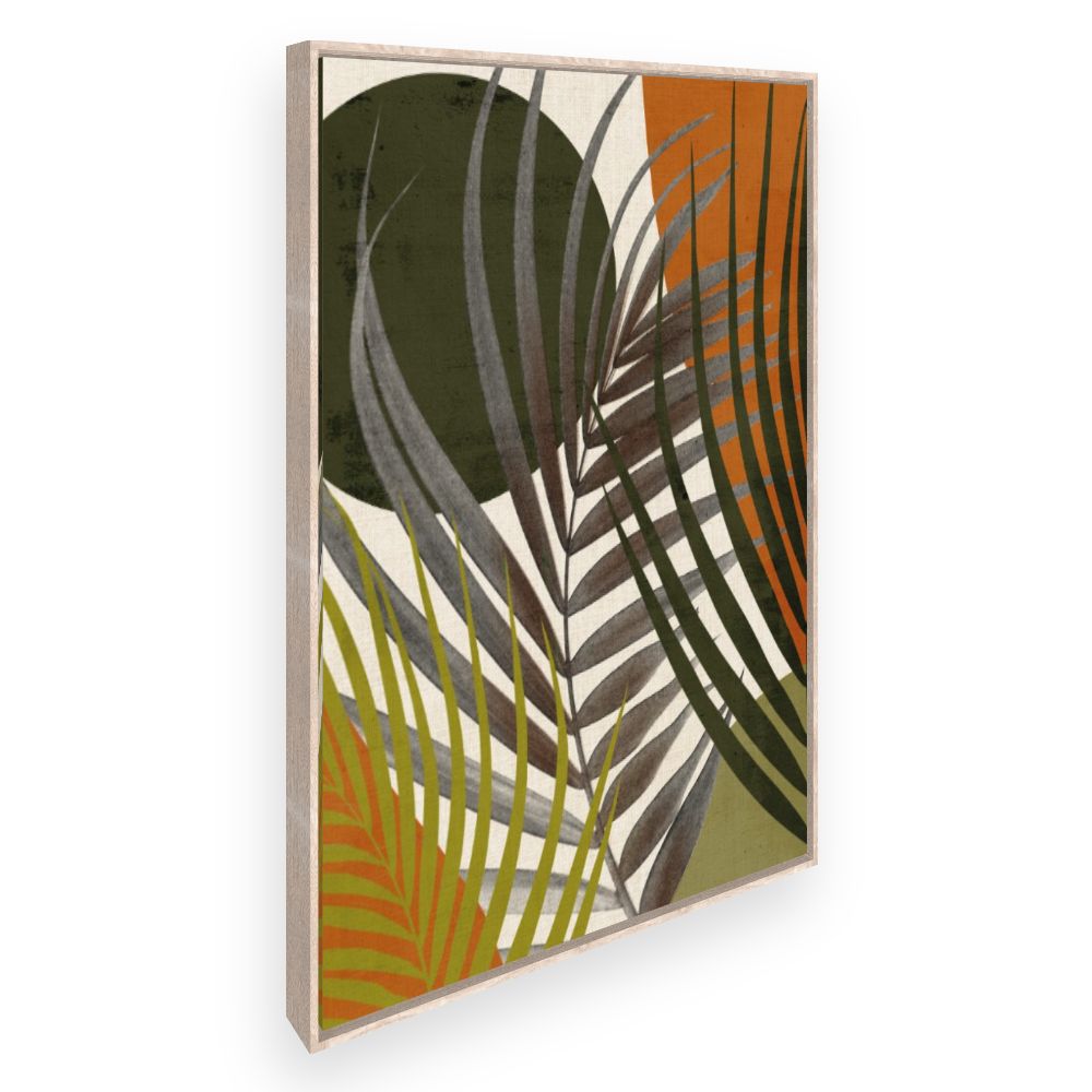 Toile Feuilles tropicales abstraites