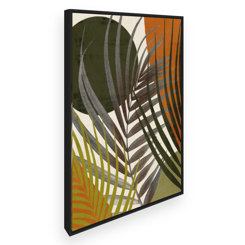 Toile Feuilles tropicales abstraites
