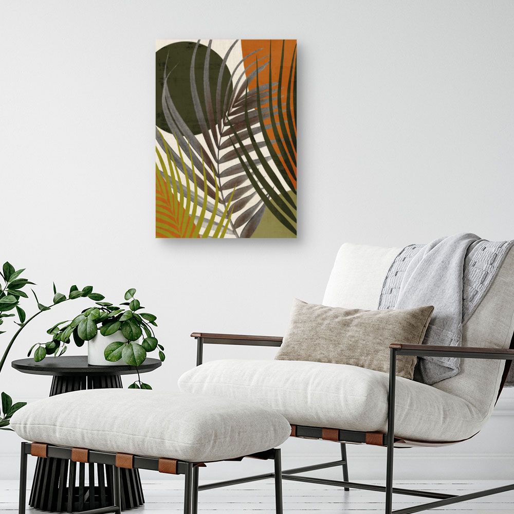 Tableau Feuilles tropicales abstraites