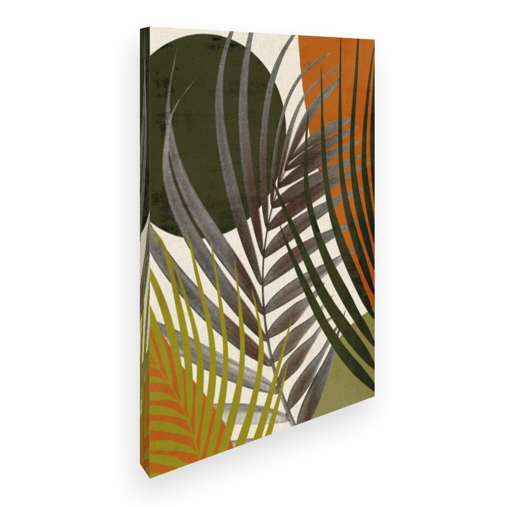 Toile Feuilles tropicales abstraites