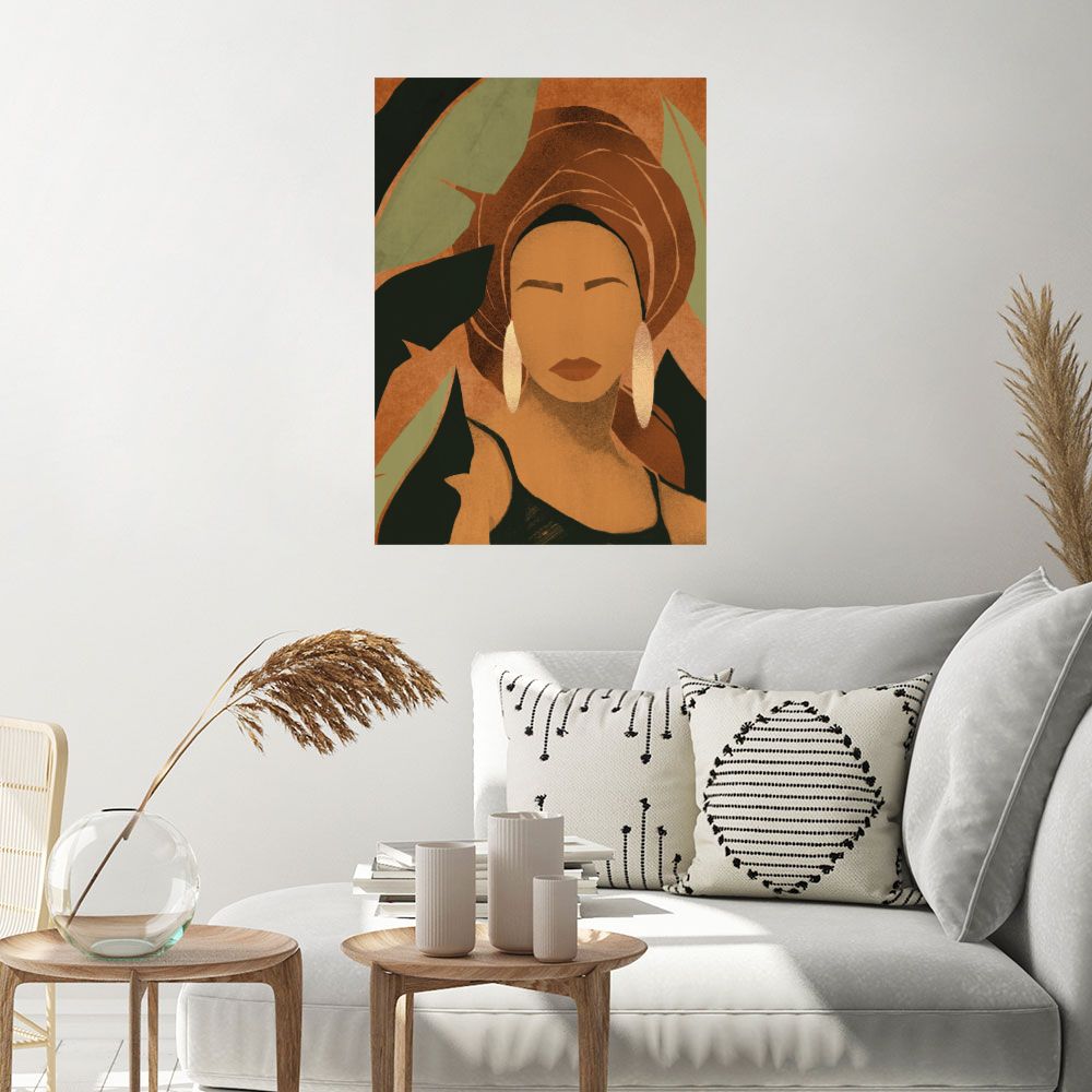 Affiche Beauté africaine stylisée