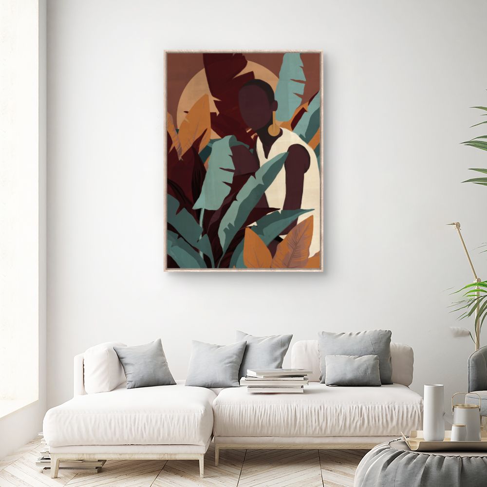 Tableau Silhouette exotique élégante