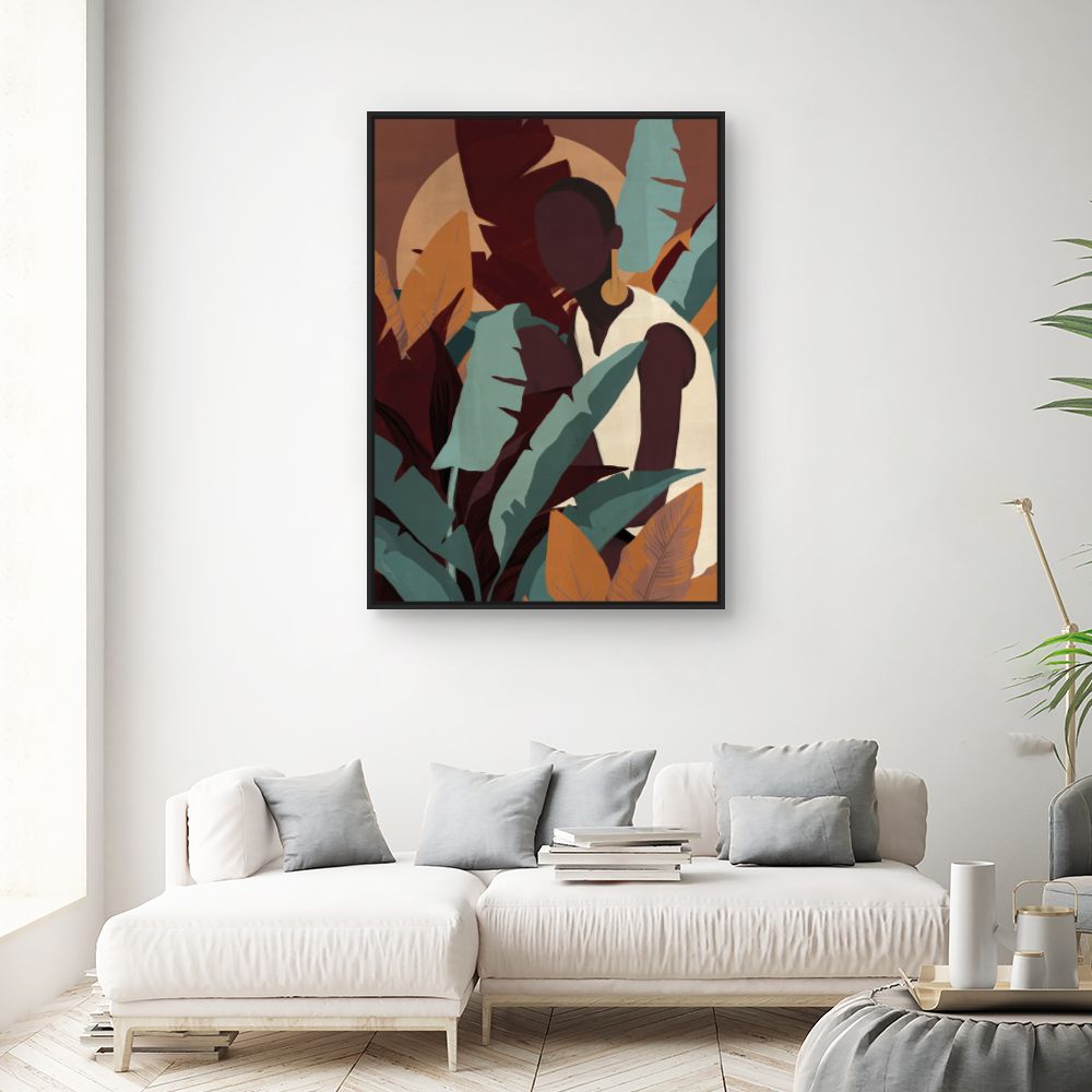 Tableau Silhouette exotique élégante