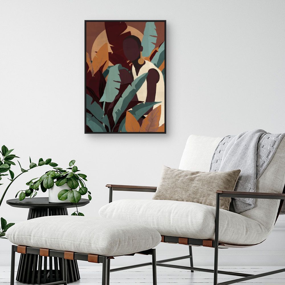 Tableau Silhouette exotique élégante