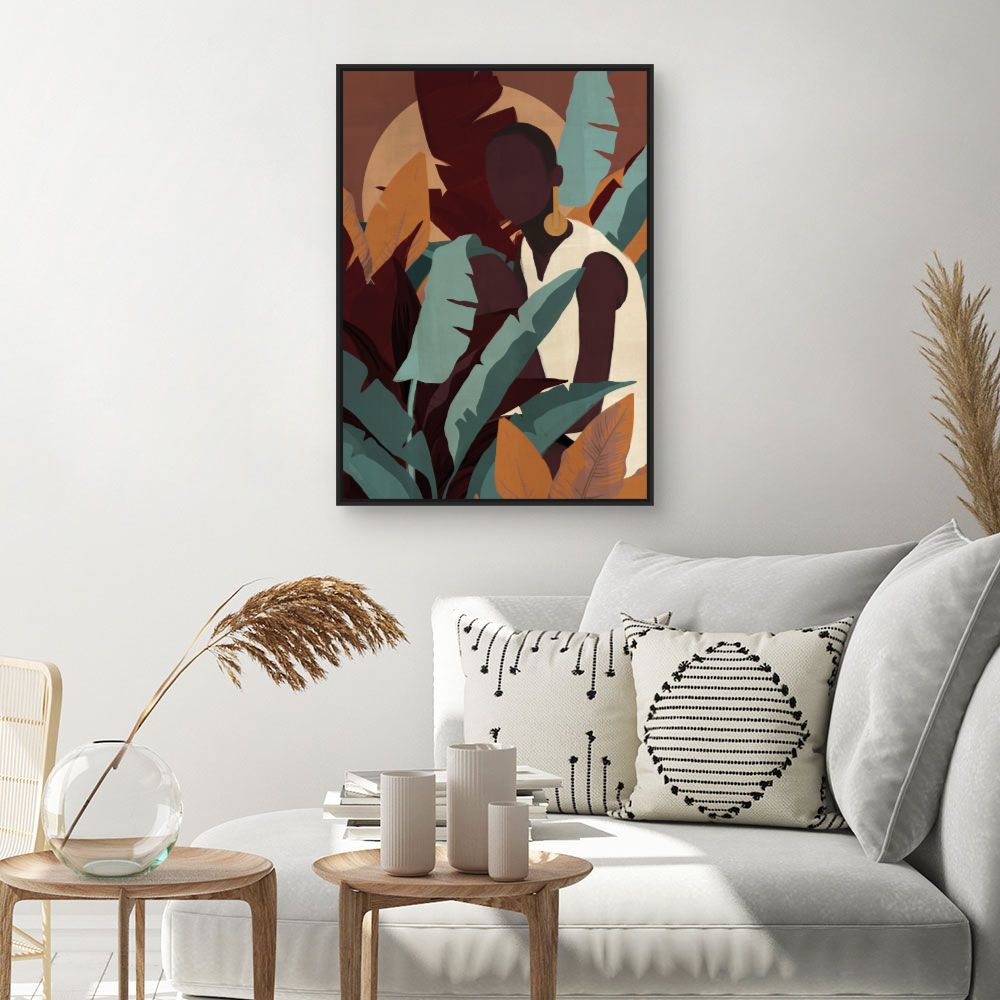 Tableau Silhouette exotique élégante