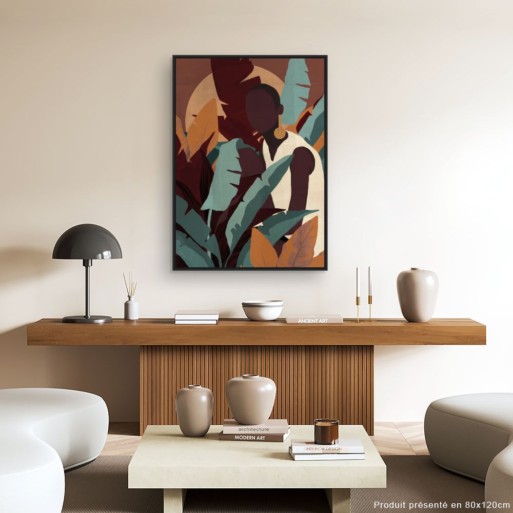 Tableau Silhouette exotique élégante