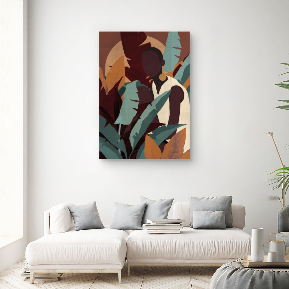 Tableau Silhouette exotique élégante