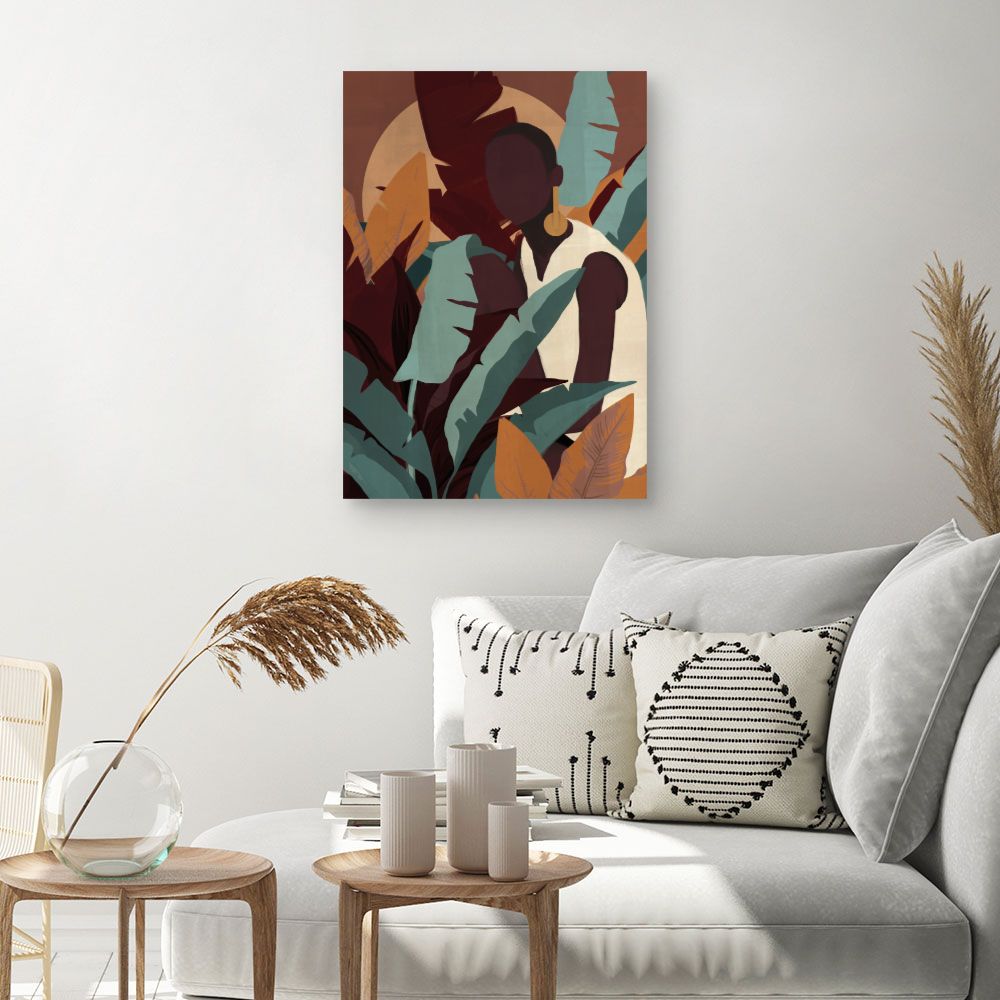 Tableau Silhouette exotique élégante