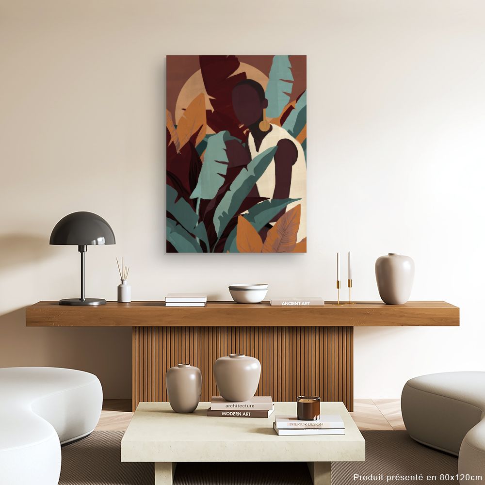 Tableau Silhouette exotique élégante