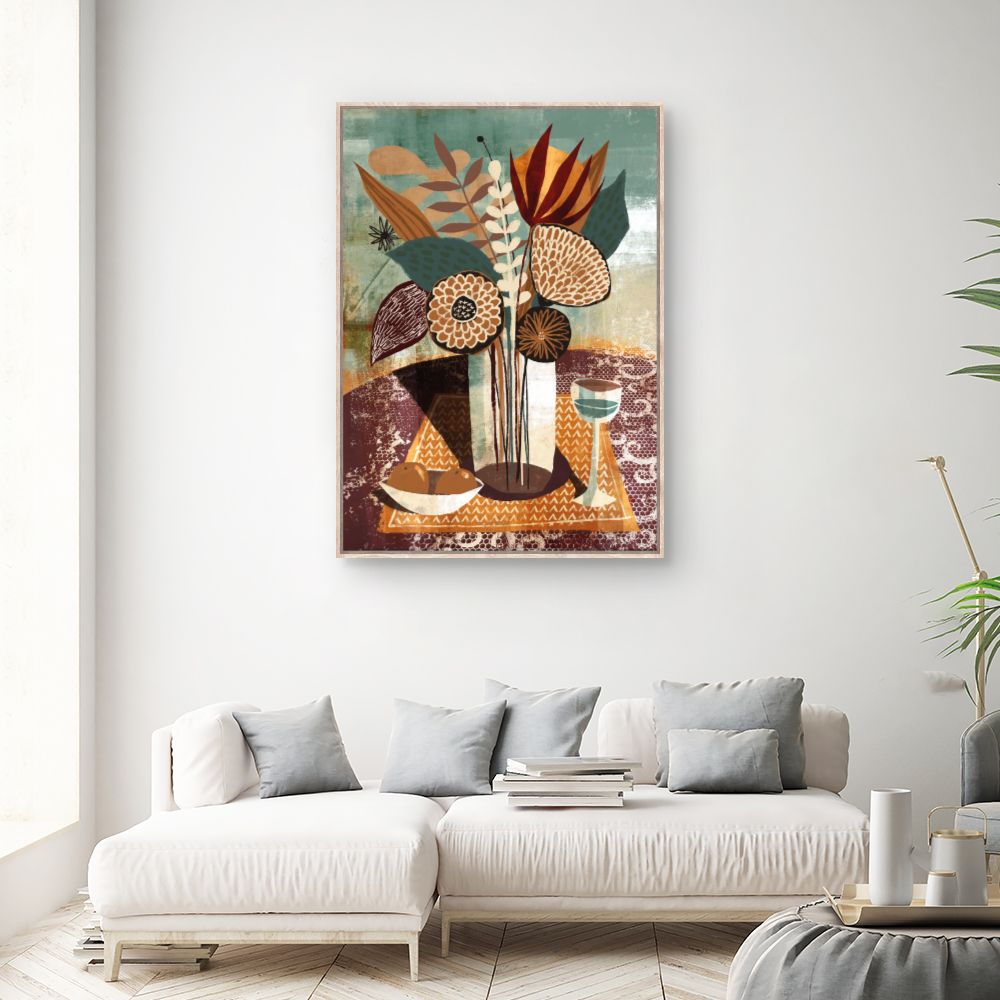 Tableau Bouquet artistique vibrant