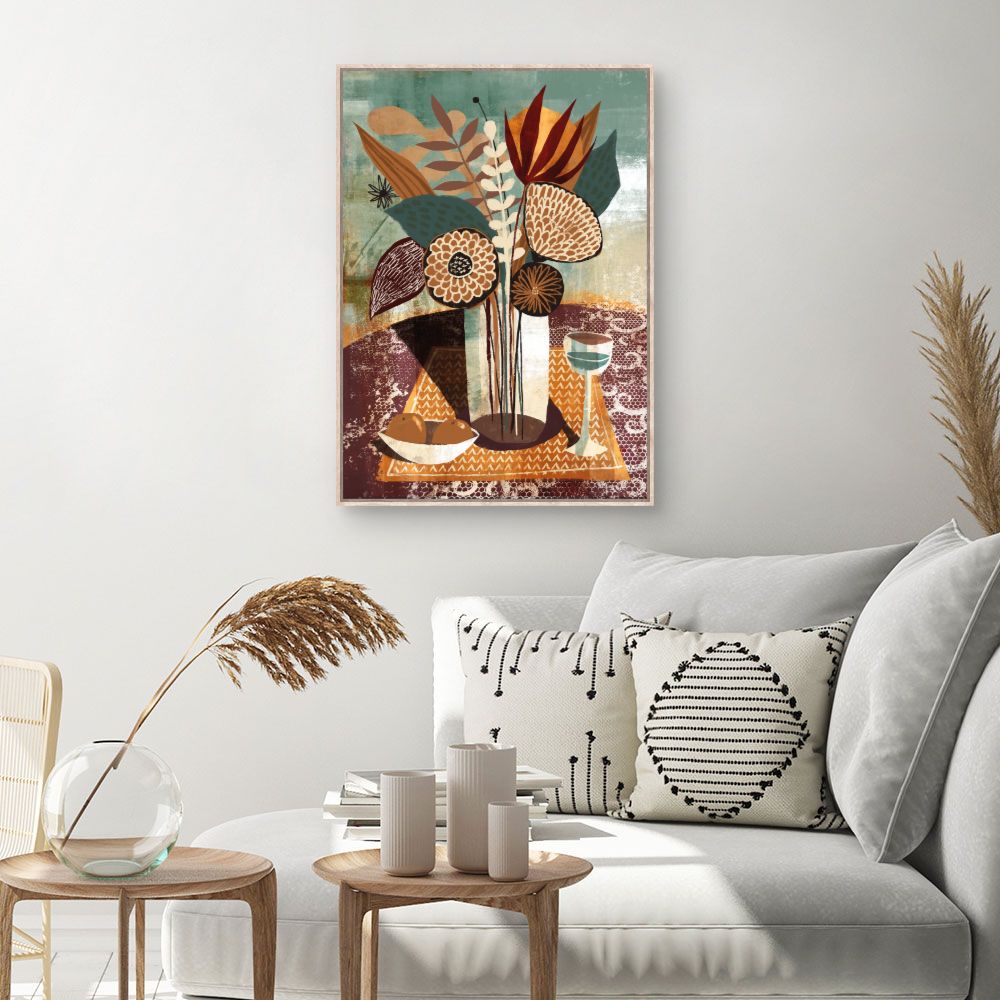 Tableau Bouquet artistique vibrant