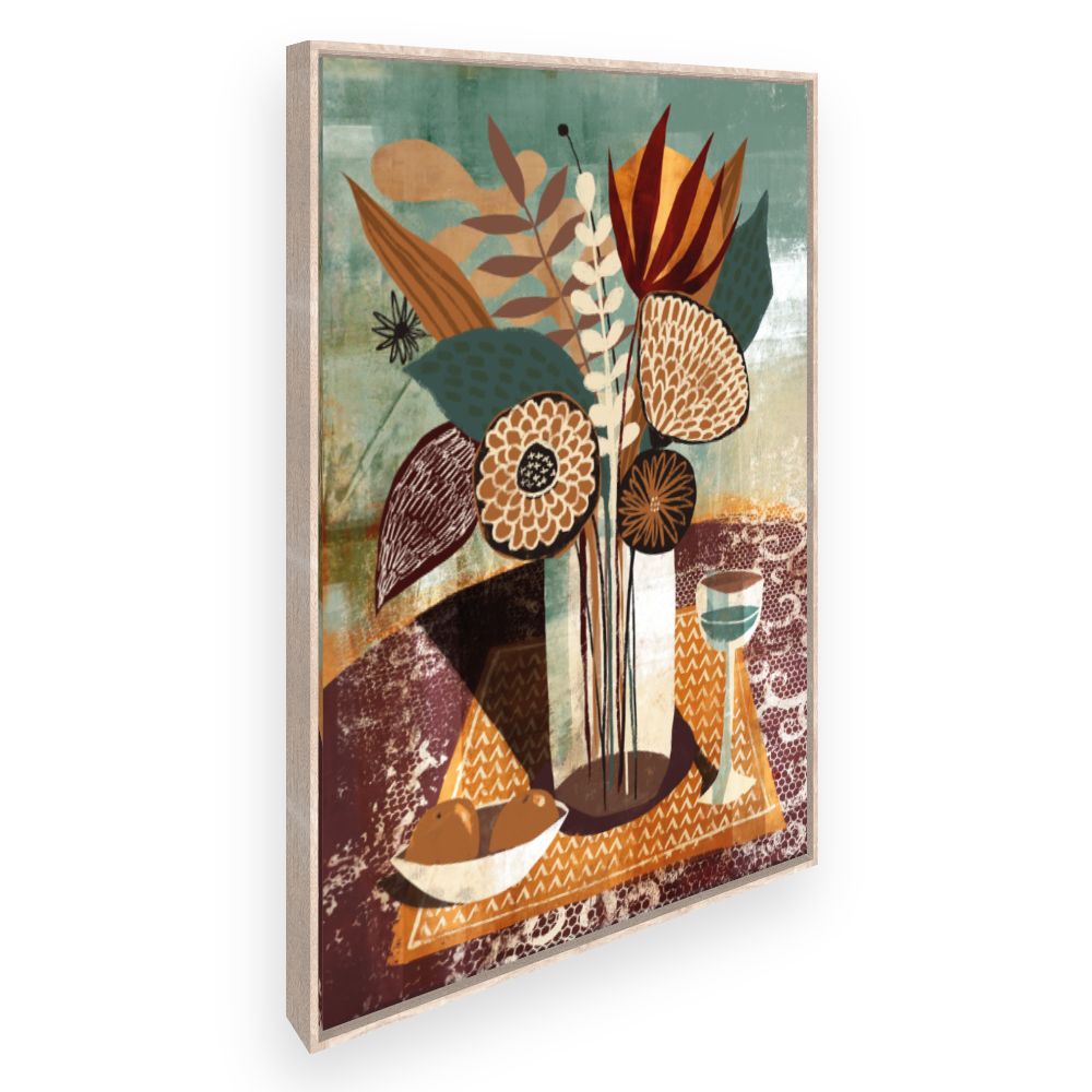Toile Bouquet artistique vibrant