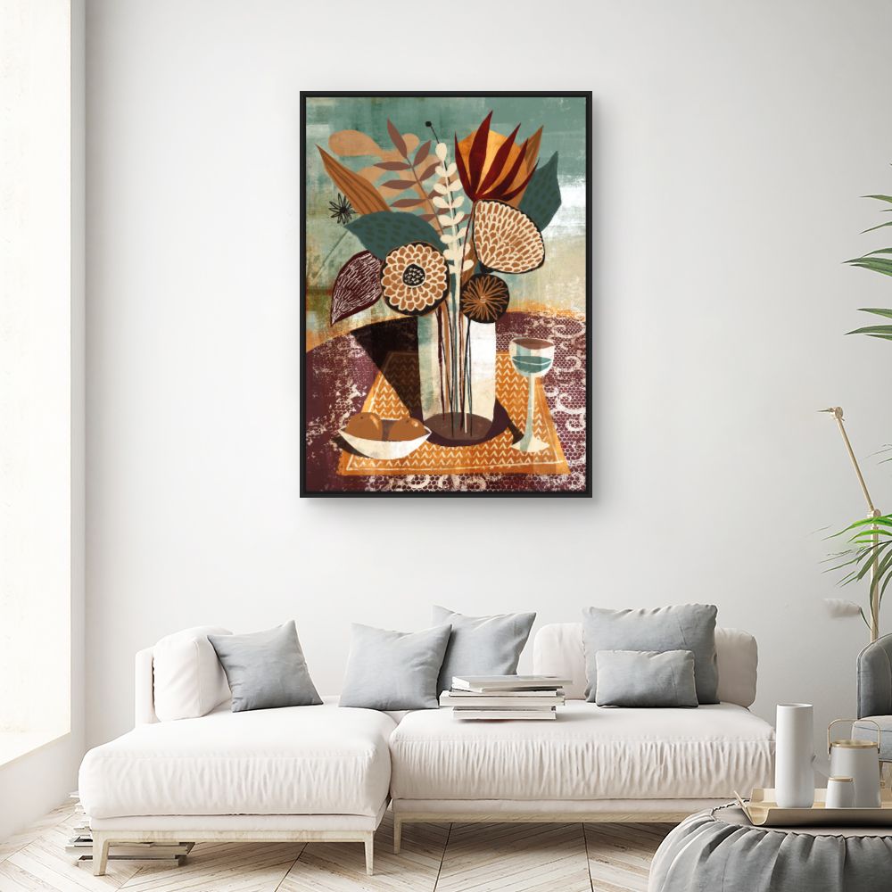 Tableau Bouquet artistique vibrant
