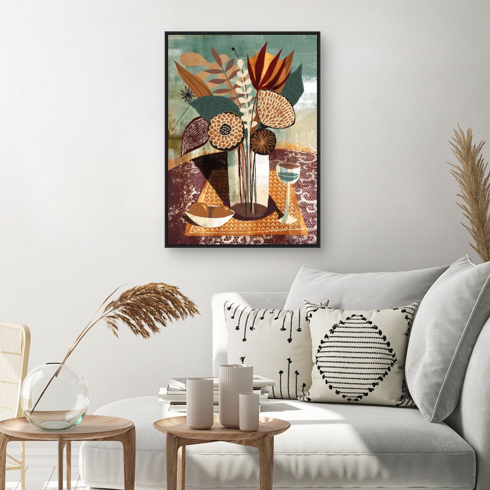 Tableau Bouquet artistique vibrant