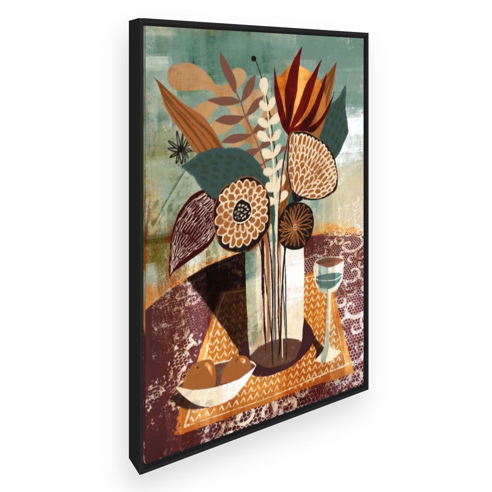 Toile Bouquet artistique vibrant