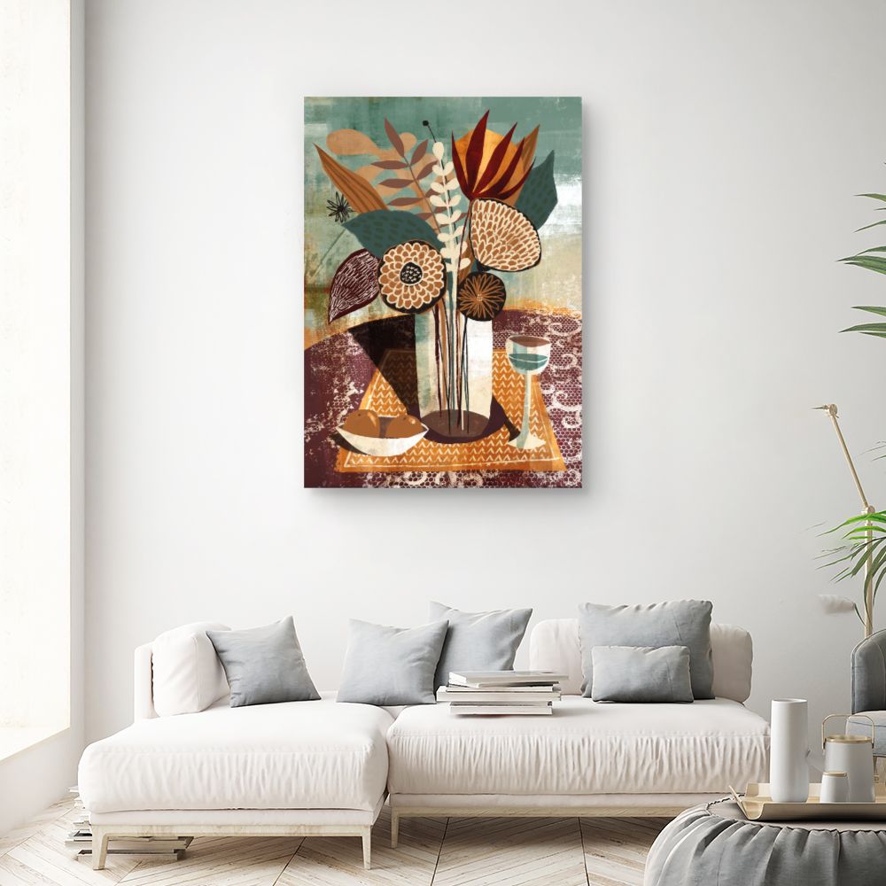 Tableau Bouquet artistique vibrant