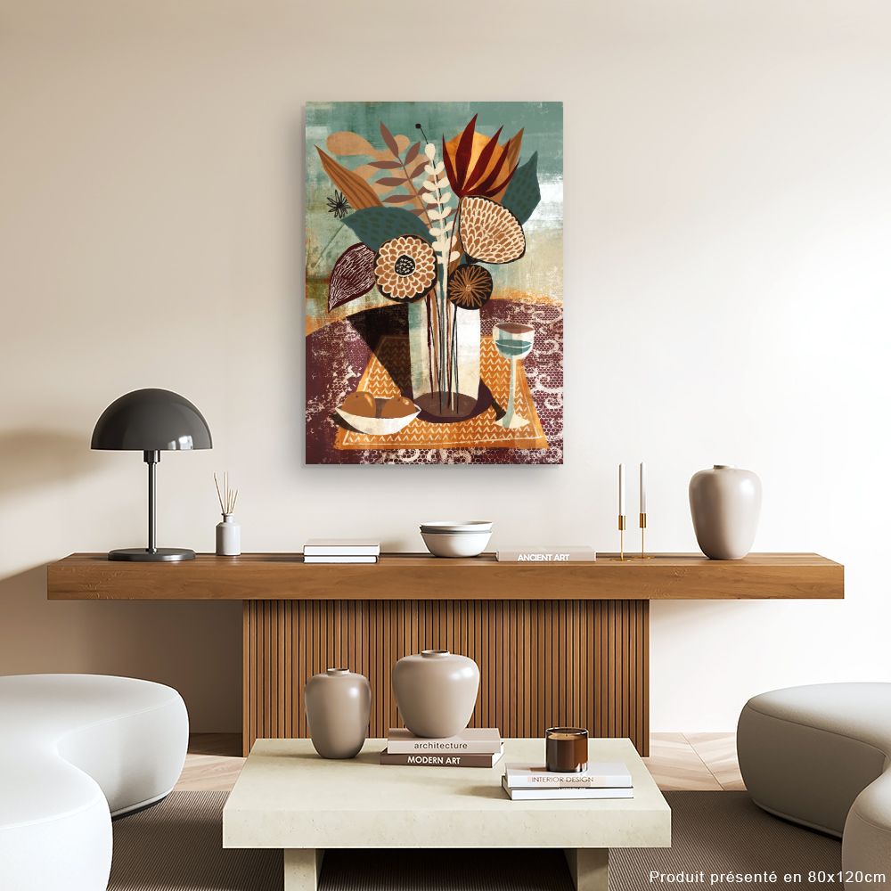 Tableau Bouquet artistique vibrant