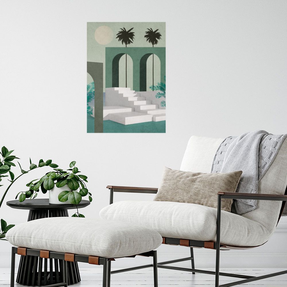 Affiche Palmiers et arches