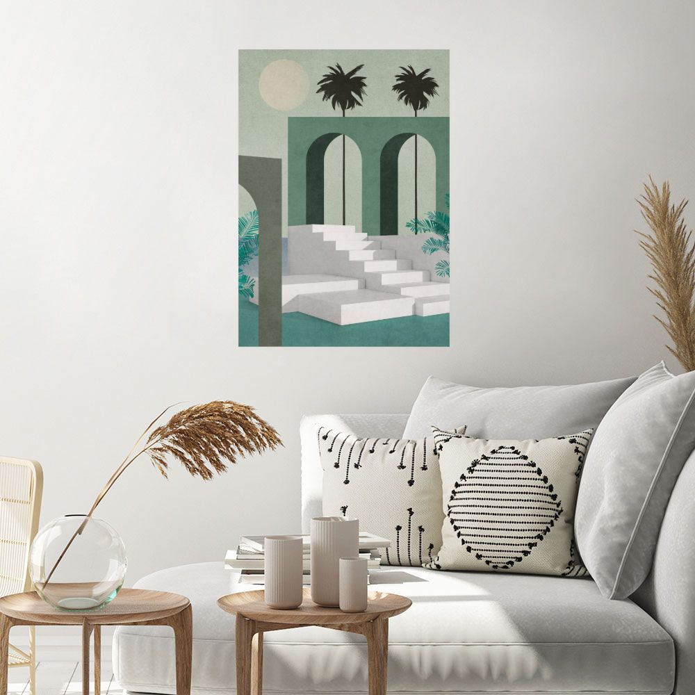 Affiche Palmiers et arches