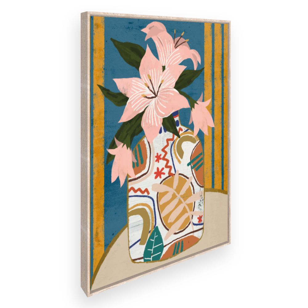 Toile Fleurs et vase