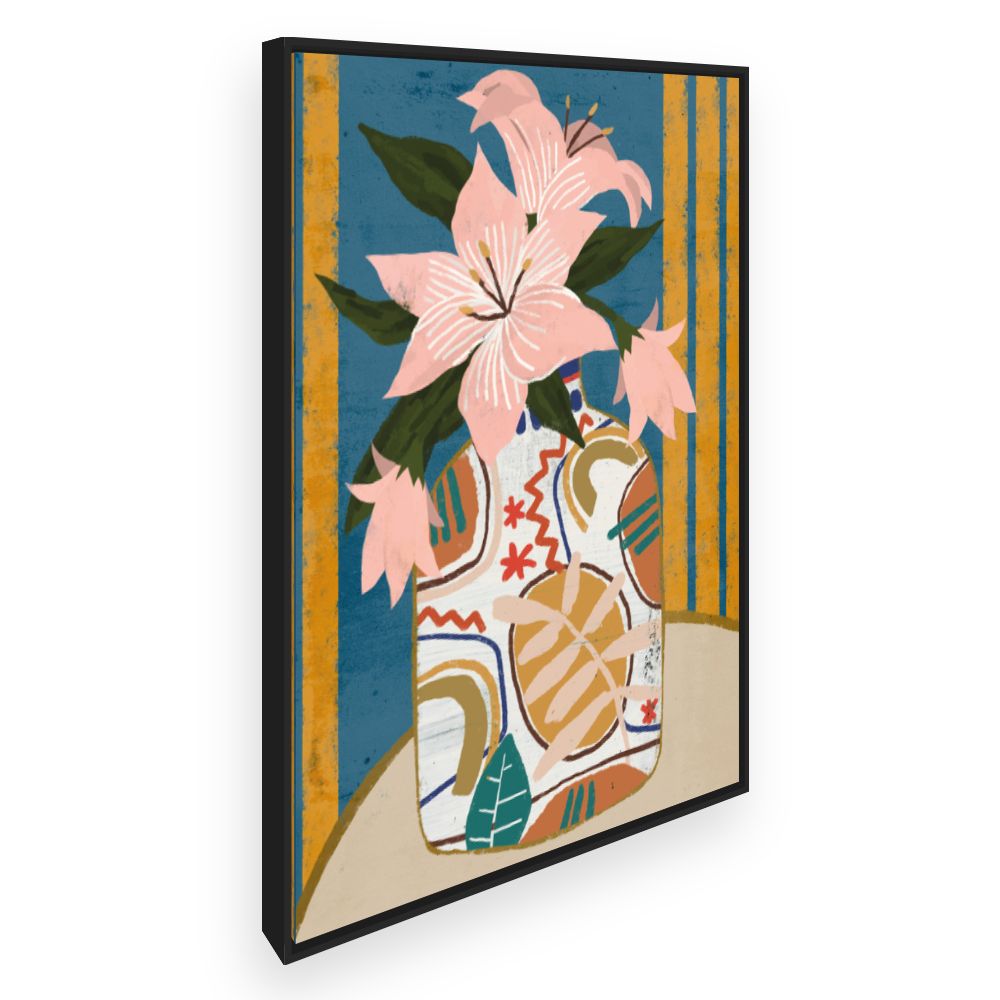 Toile Fleurs et vase