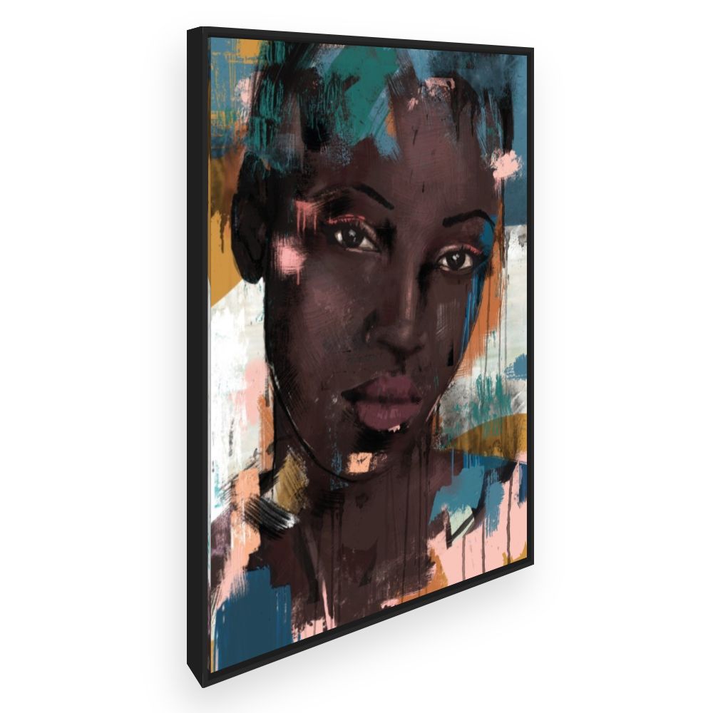 Toile Portrait abstrait vibrant