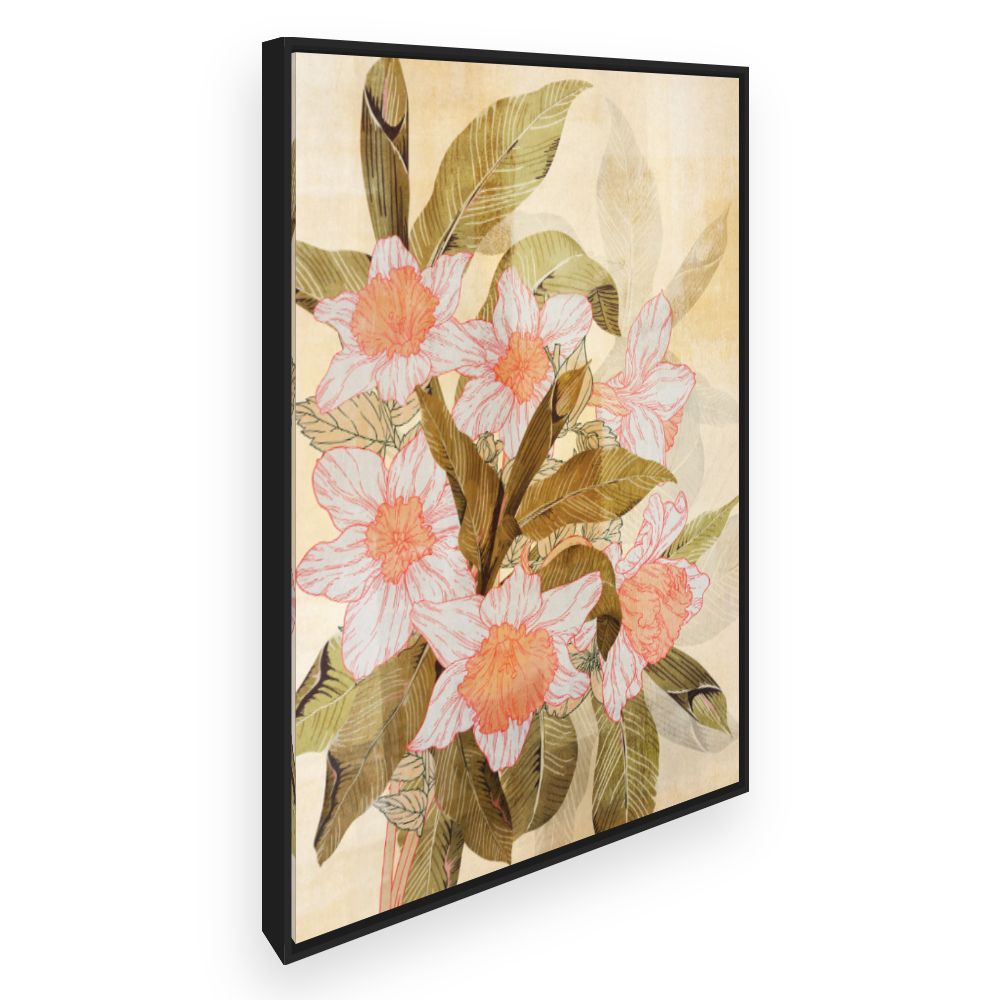 Toile Élégance florale vintage