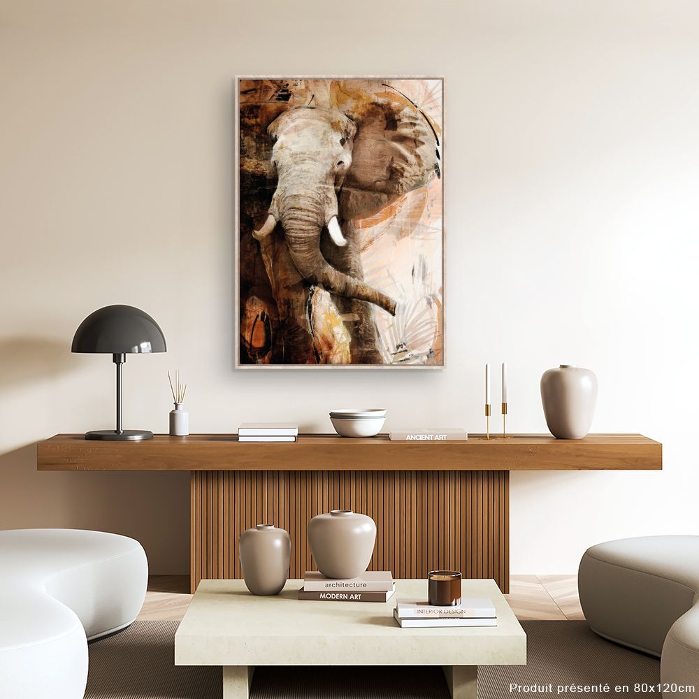 Tableau Éléphant majestueux