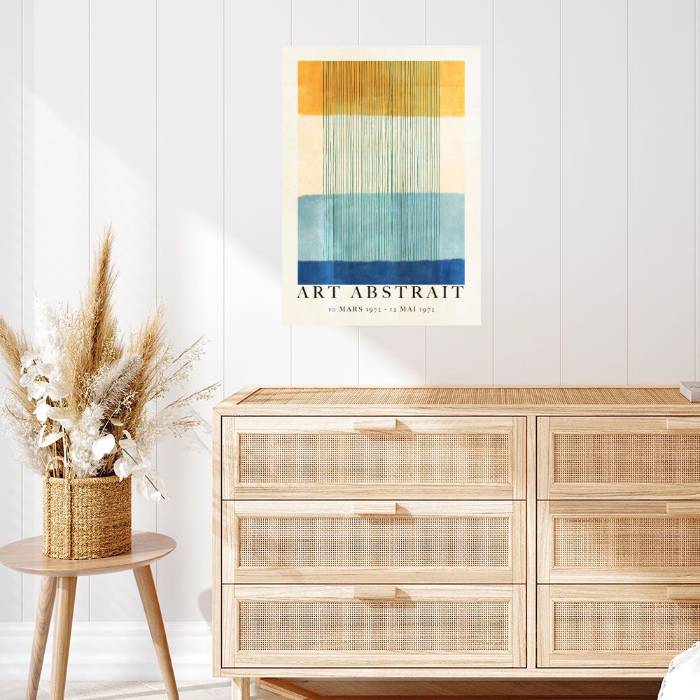 Affiche Rayures abstraites colorées