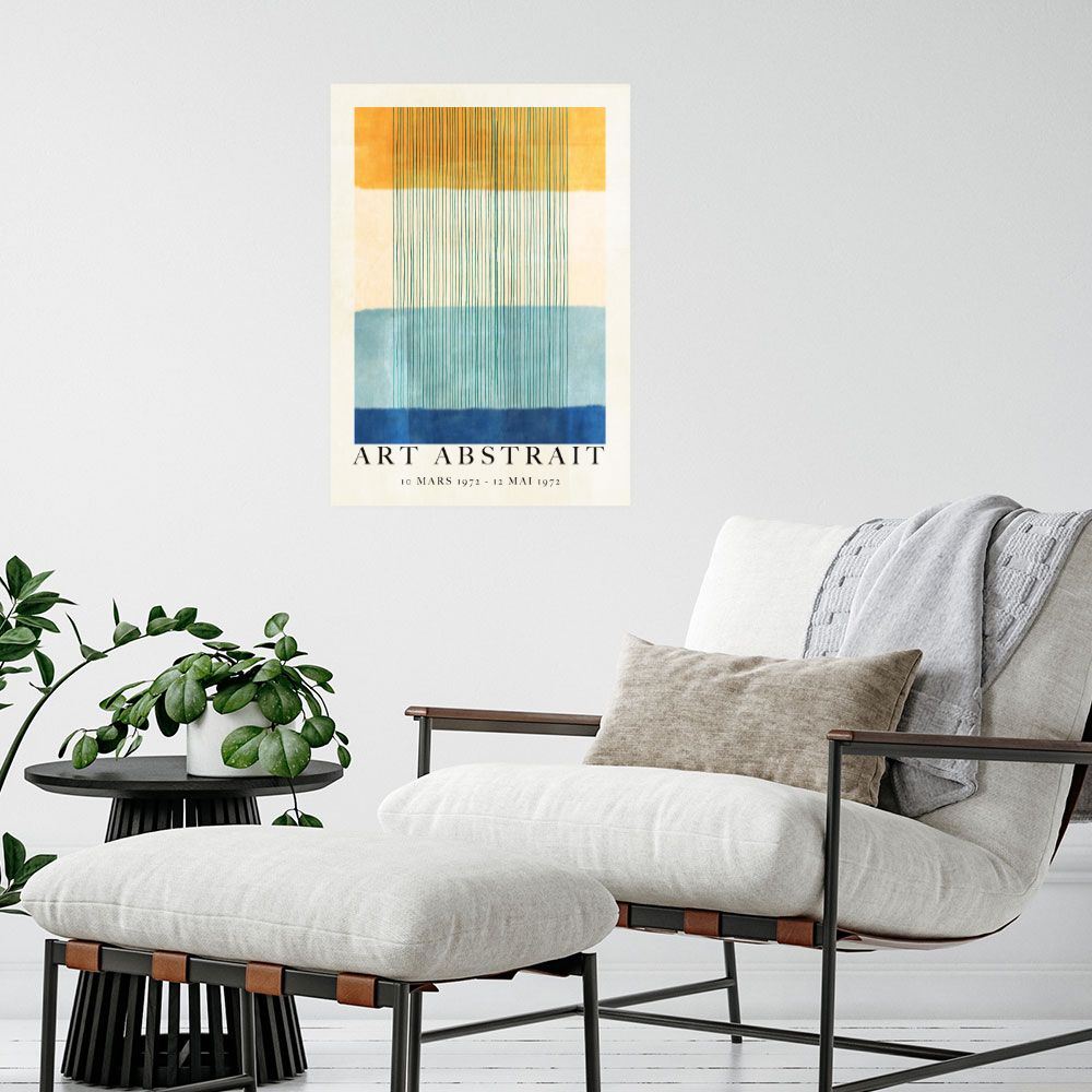 Affiche Rayures abstraites colorées