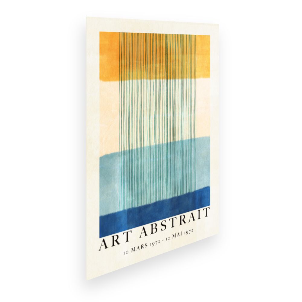 Affiche Rayures abstraites colorées