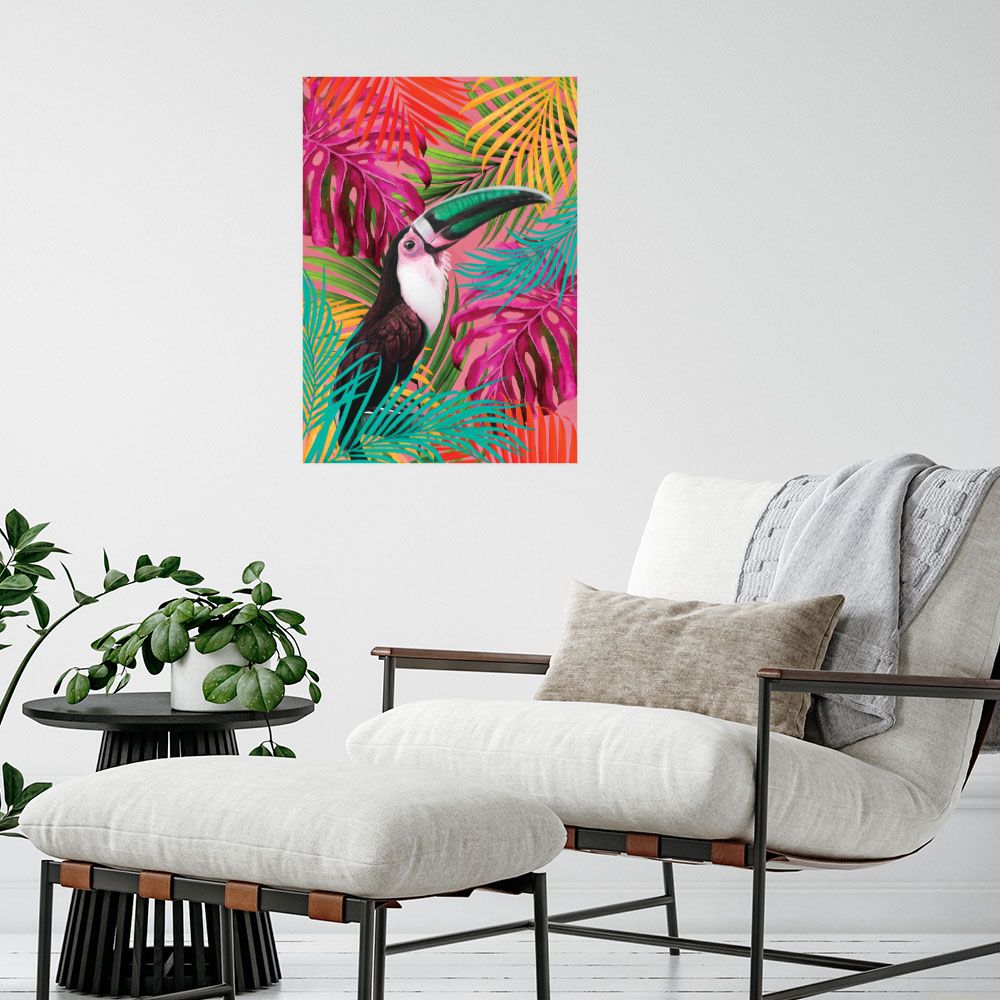 Affiche Perroquet tropical vibrant