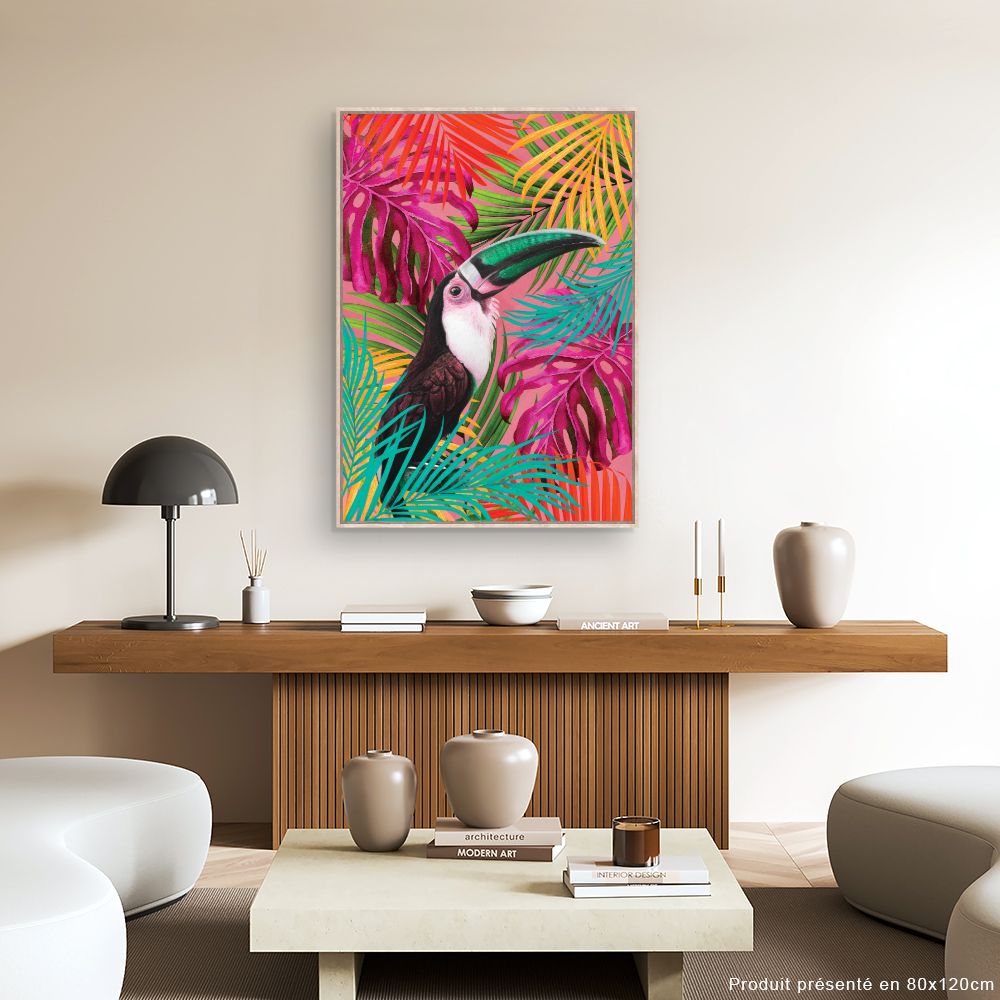 Tableau Toucan tropical vibrant