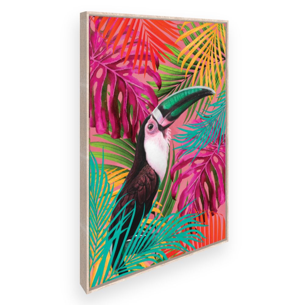 Toile Toucan tropical vibrant