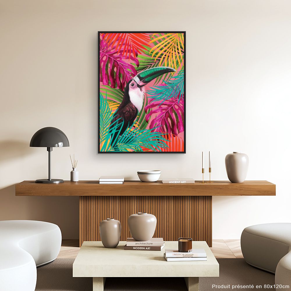Tableau Toucan tropical vibrant