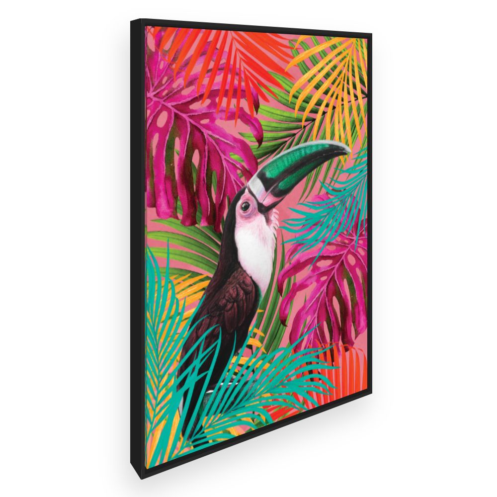 Toile Toucan tropical vibrant